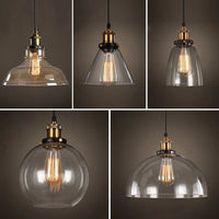 Scandinavian Transparent Glass Pendant Light