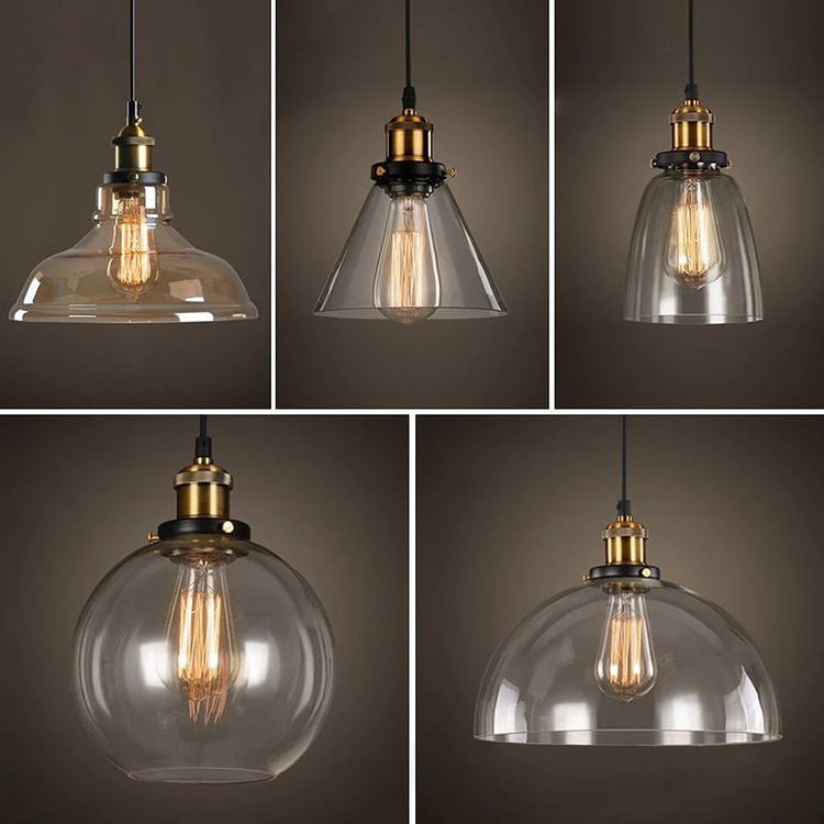 Scandinavian Transparent Glass Pendant Light