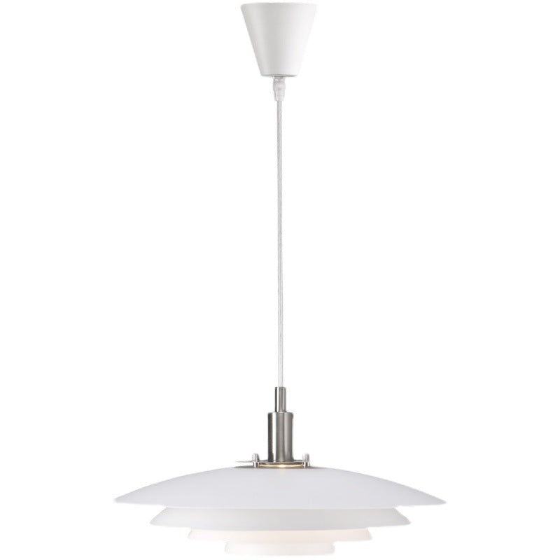 Lampada a sospensione da pranzo rotonda minimalista in metallo e vetro