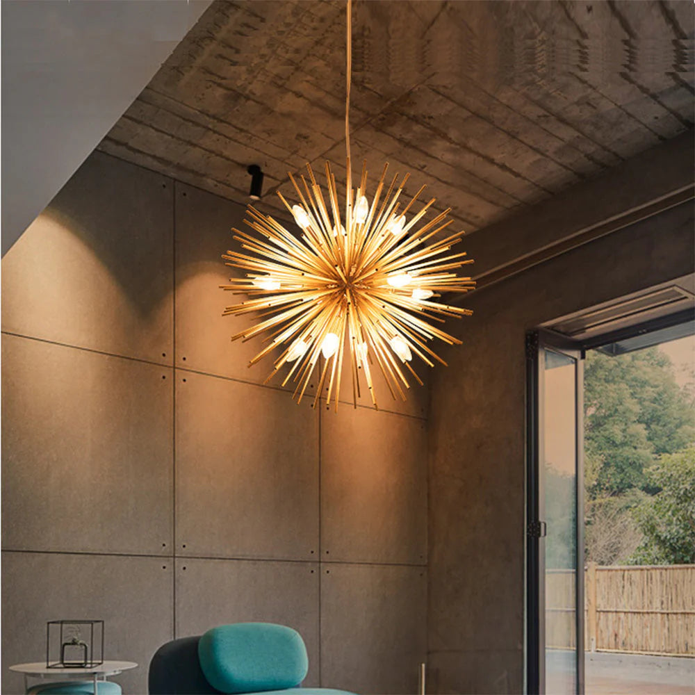 Medieval Metal Dandelion Chandelier