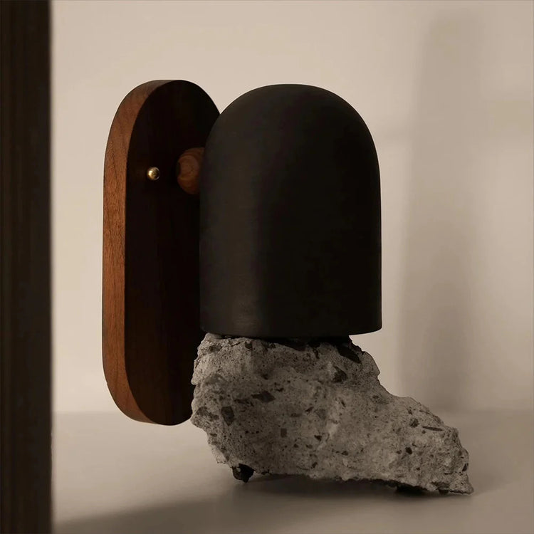 Retro rund metal væglampe