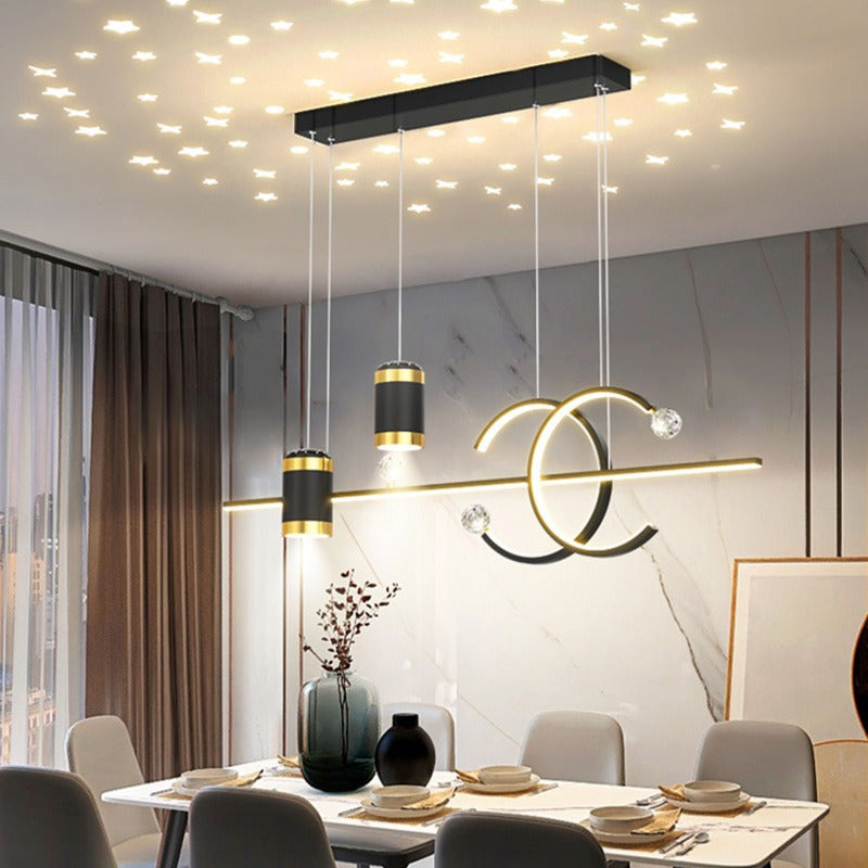 Lampadario moderno e semplice per proiezione del cielo stellato