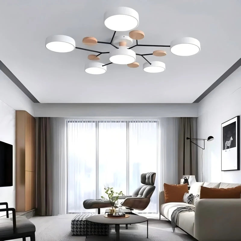 Plafoniera a LED circolare moderna in acrilico nordico