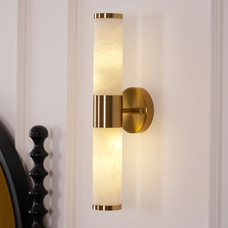 Klassisk cylindrisk glasvæglampe