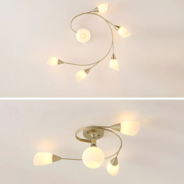 Moderne Multi-Head Metal Loop lysekrone