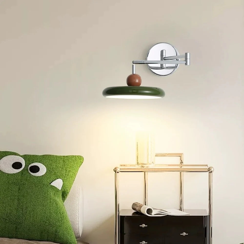 Lampada da parete moderna rotonda in metallo