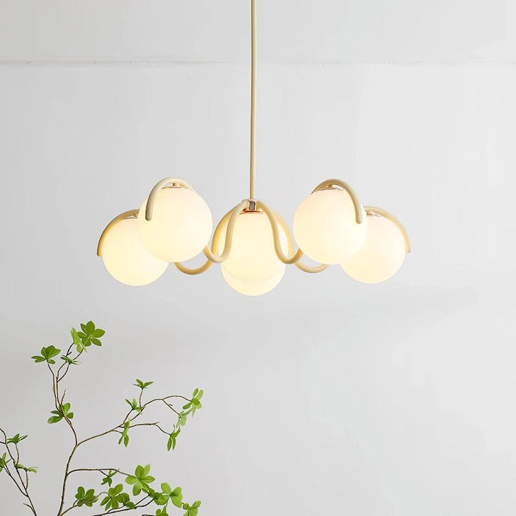 Elegant Multi-Heads Curve Metal Chandelier