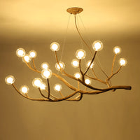 Pendante de branche en bois moderne
