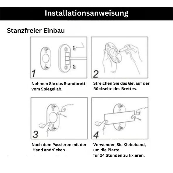 Vægmonteret Foldespejl LED Lys