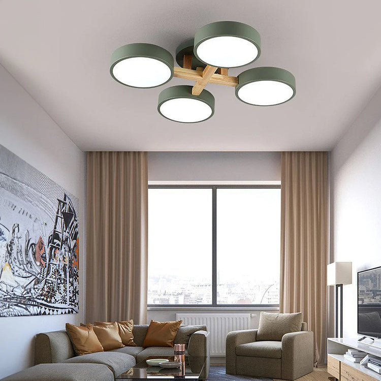 Moderne rund akryl loftslampe