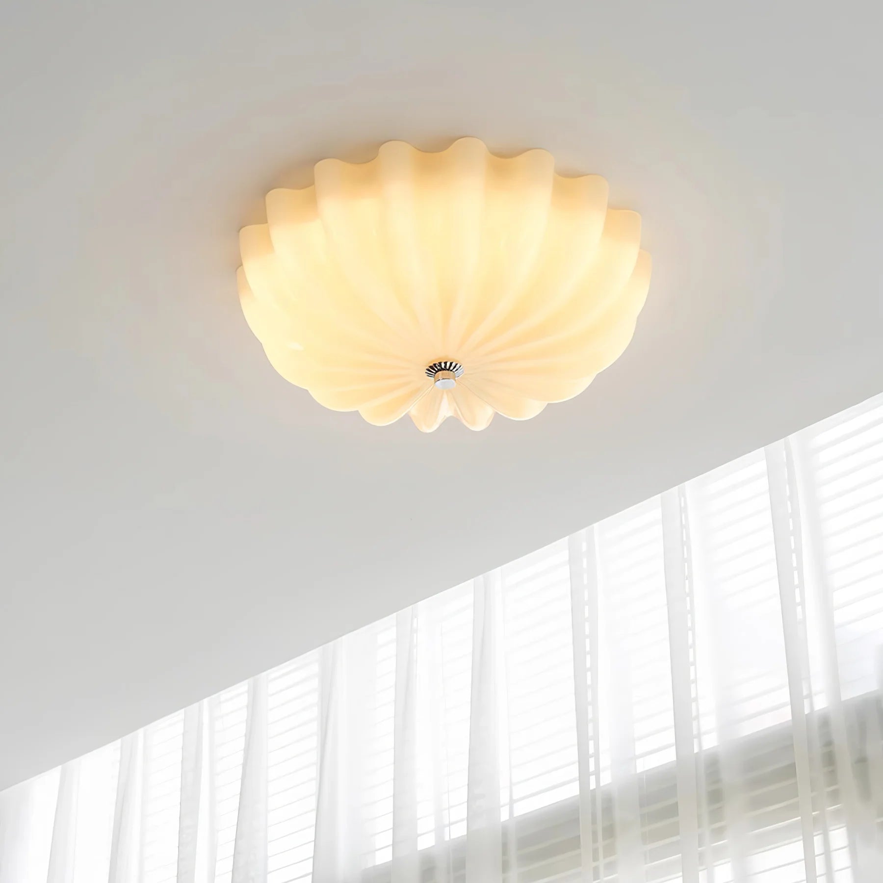 Modern Round Flower Glass Ceiling Light