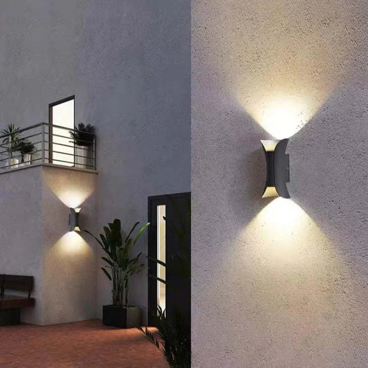 Applique murale extérieure moderne en aluminium irrégulier