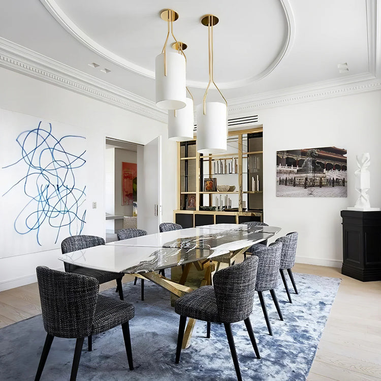 Modern Drum Fabric Chandelier