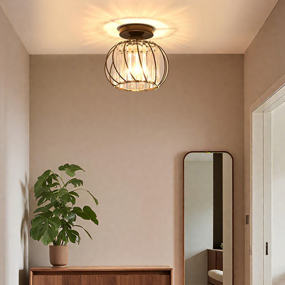 Lampe à suspension en verre globulaire simple et nordique moderne