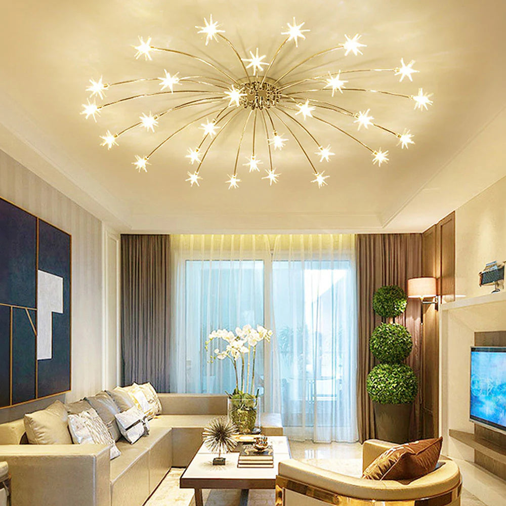 Opulent Star-Globe glass Ceiling Light
