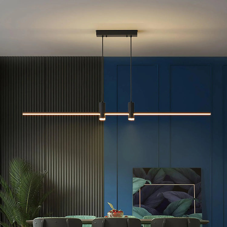 Minimalist Linear-Radiance Metal Pendant Light
