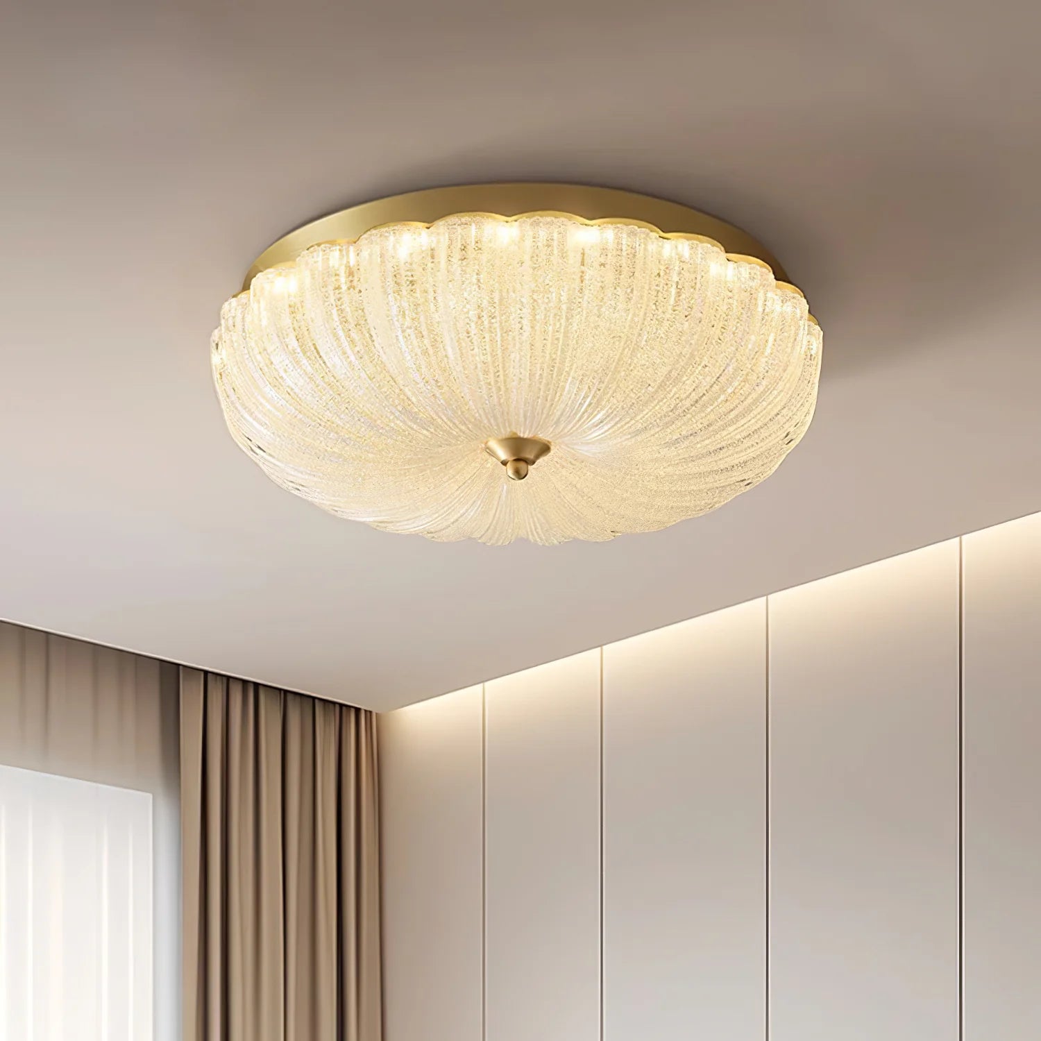 Stylish Round Glass Ceiling Light