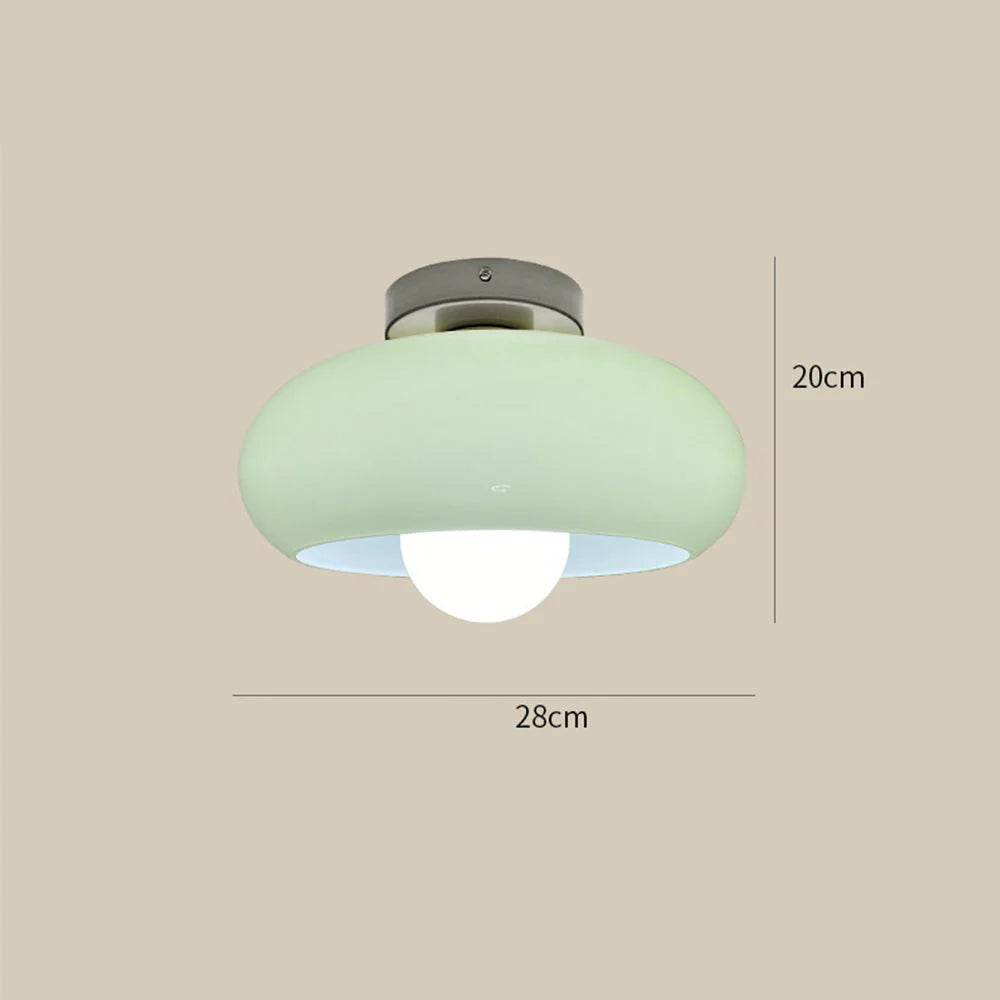 Plafonnier rond classique en verre