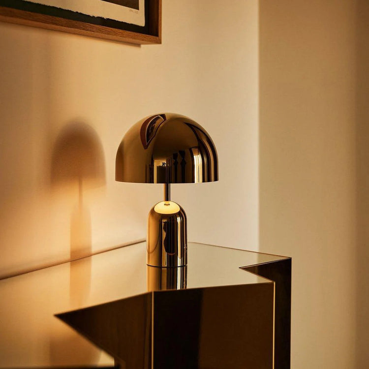 Moderne metallisk kuppel jern bordlampe