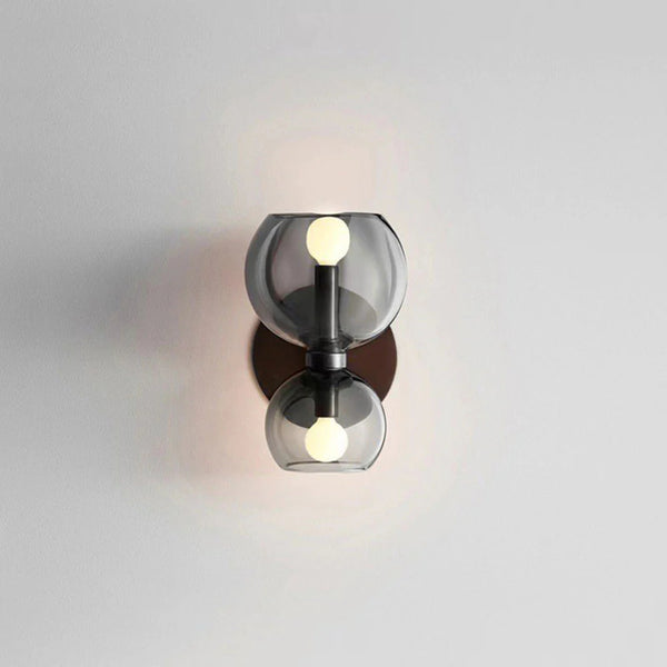 Twin Sphere Contemporary Wall Light