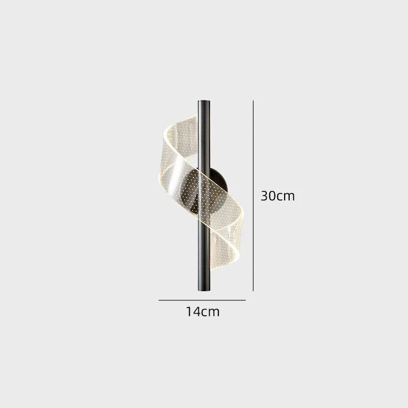 Lampada da parete a spirale minimalista nordica