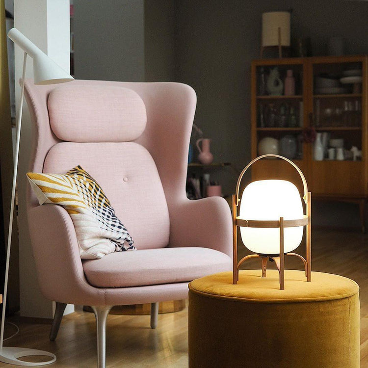 Klassisk rund glas Nomad bordlampe