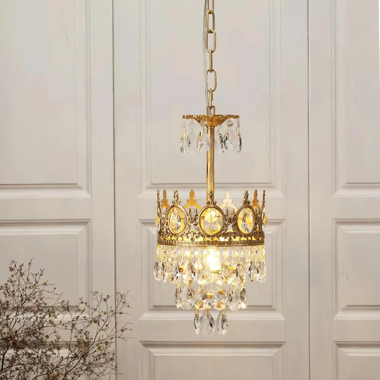 Retro Tiered Circular Crystal Chandelier