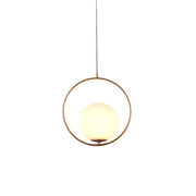 Lampadario moderno a sfera in vetro smerigliato Glarefusion