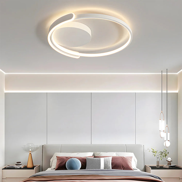 Stilfuldt rundjerns LED-loftslys