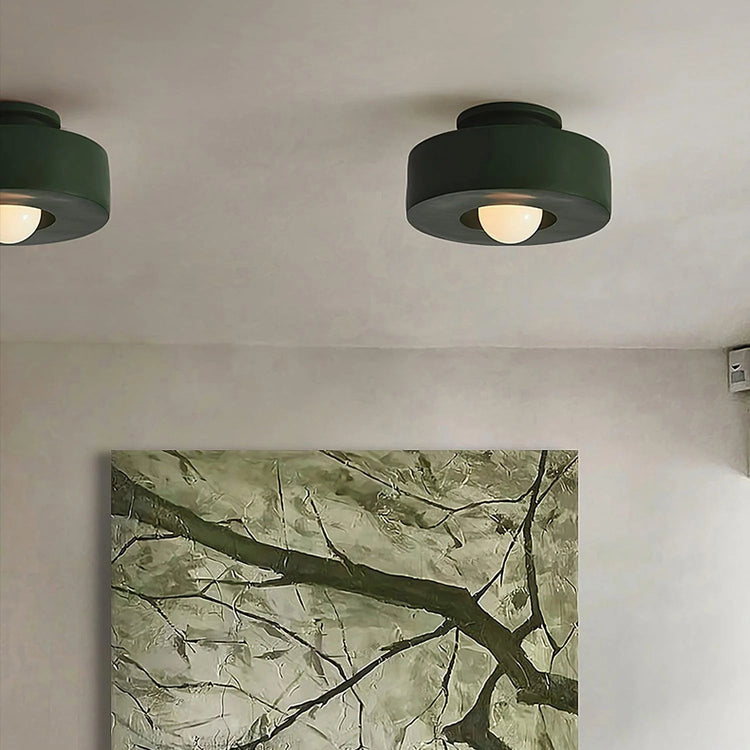 Contemporary Round Resin Ceiling Lamp
