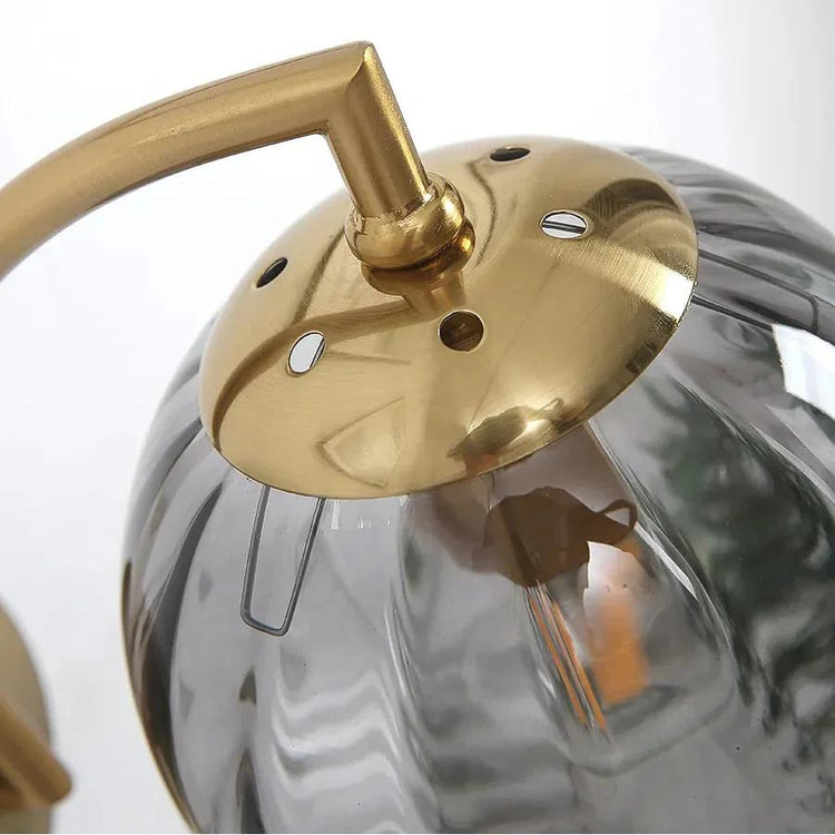 Farvet vandmelon glas væglampe