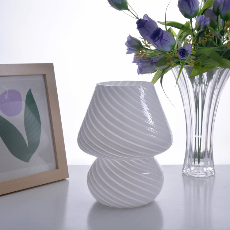Retro kreativ glas champignon bordlampe