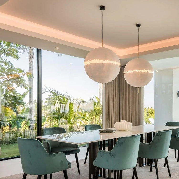 Trendy rund måne-lignende jernpendel