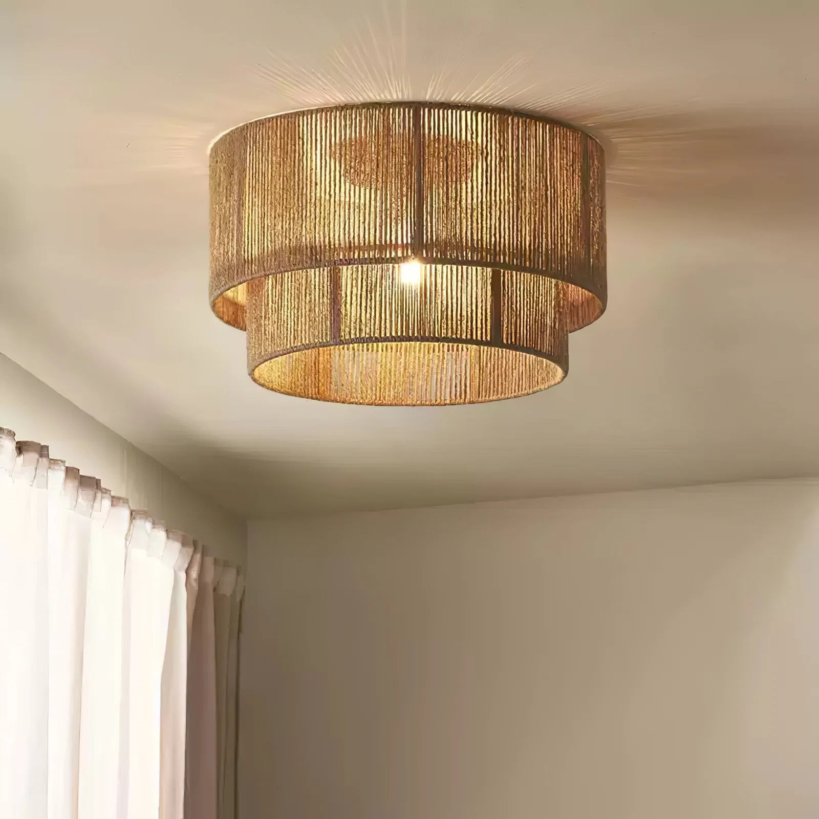 Boho Circle Weaving Ceiling Light