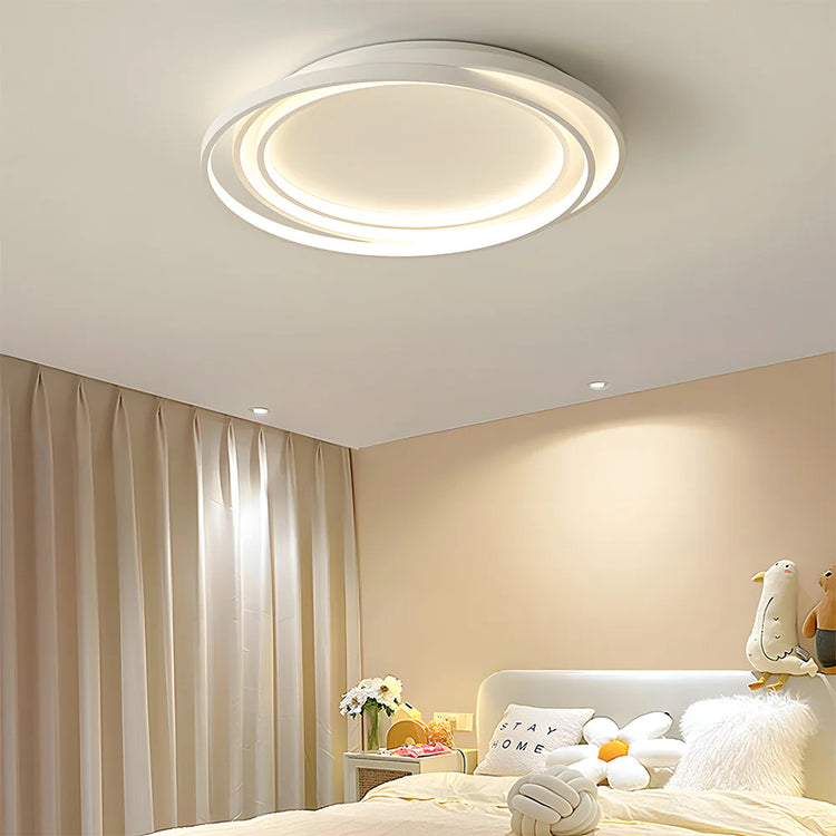 Moderne runde jern kunst loftslampe