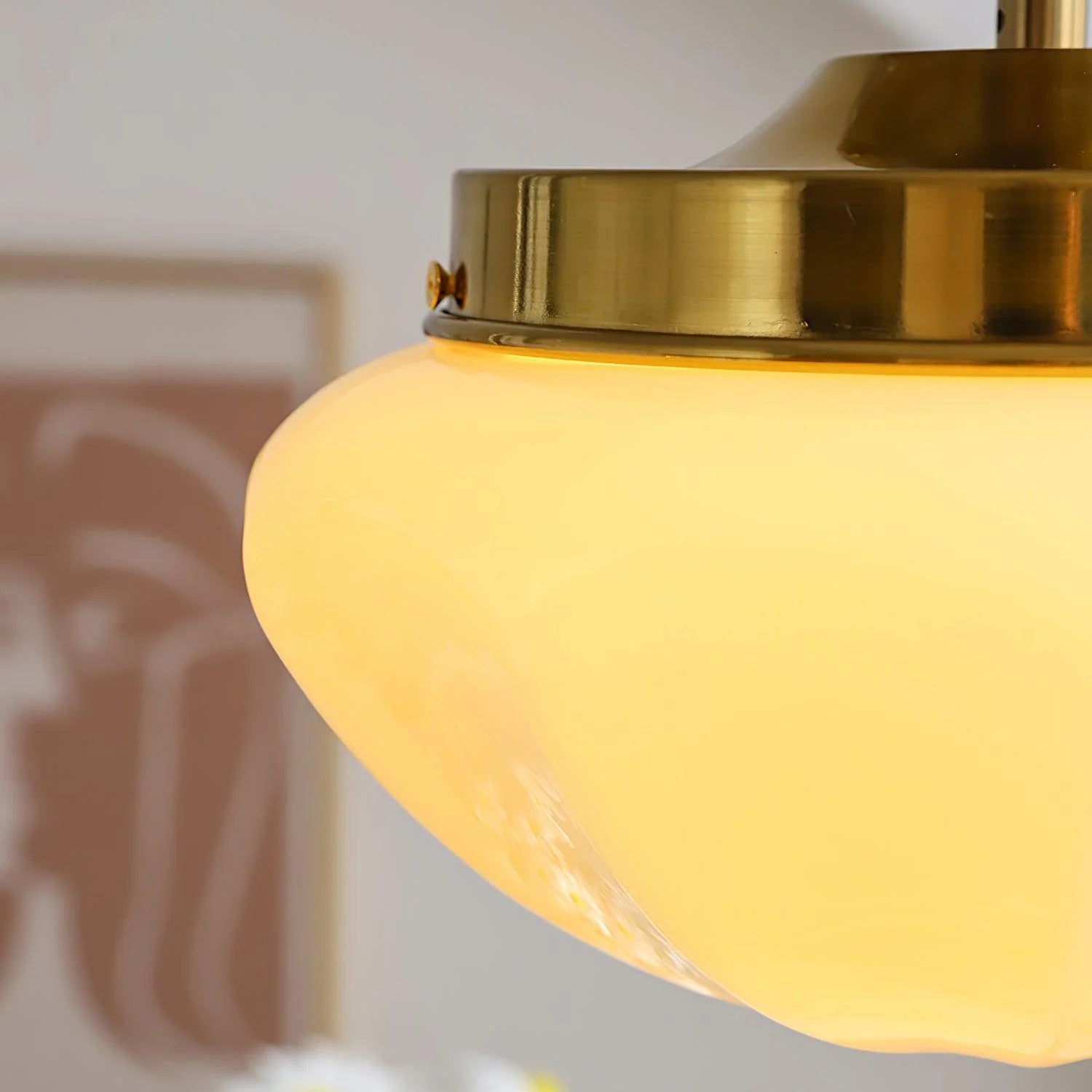 Elegant Sleek Dome Glass Ceiling Lamp