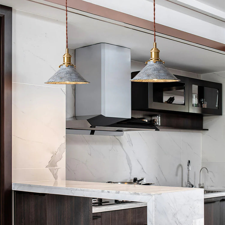 Classic Cone Brass Pendant Light