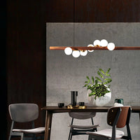 Noordse houten hanglamp
