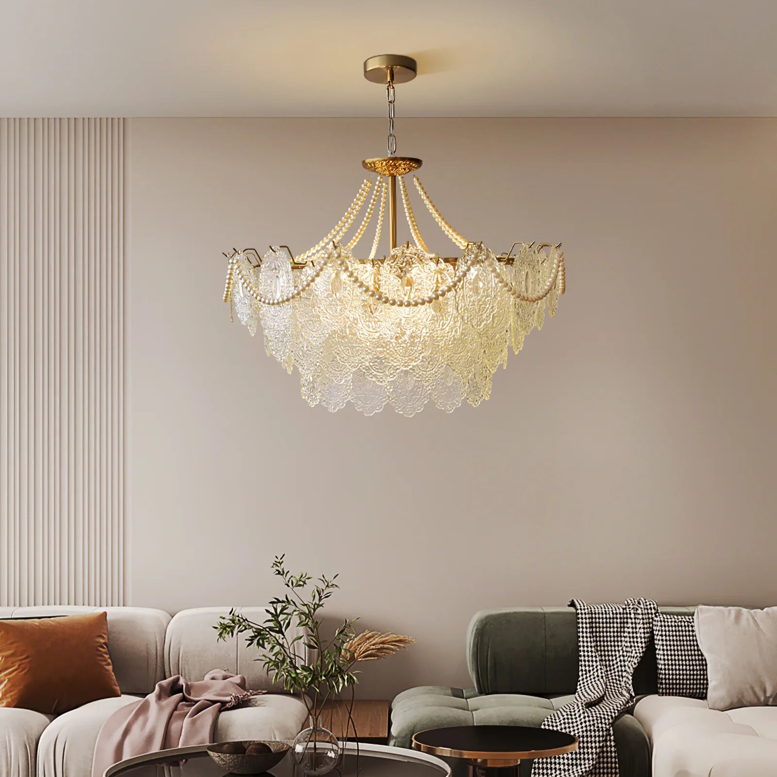 Lampadario in vetro Serenity