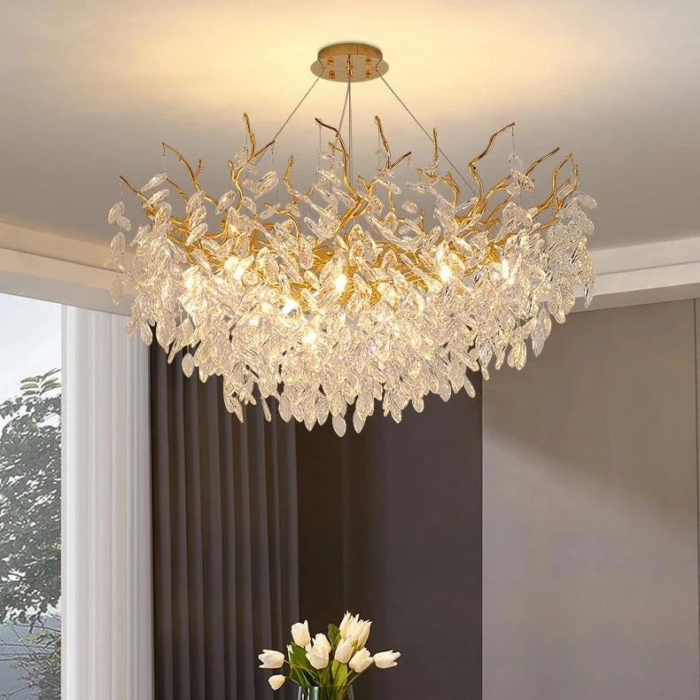 Lampadario moderno da soffitto in cristallo di lusso