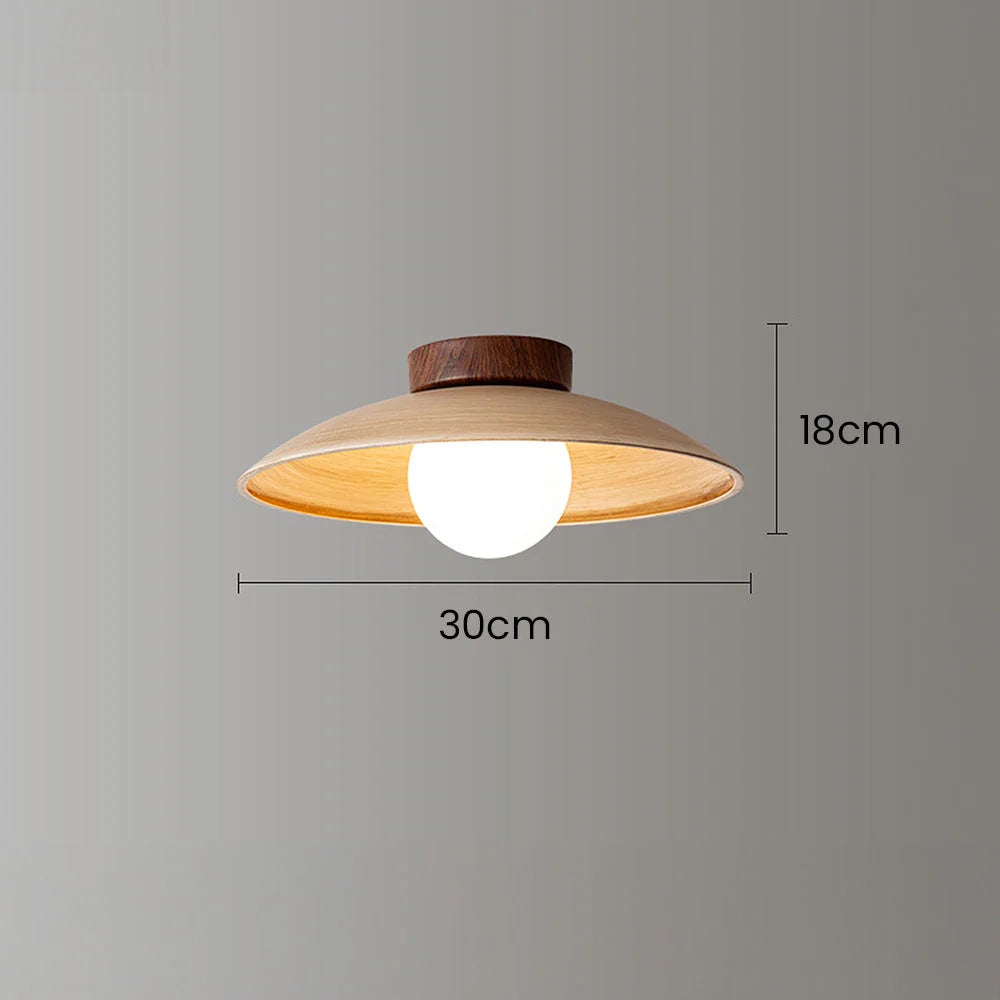 Plafonnier rond classique en bois