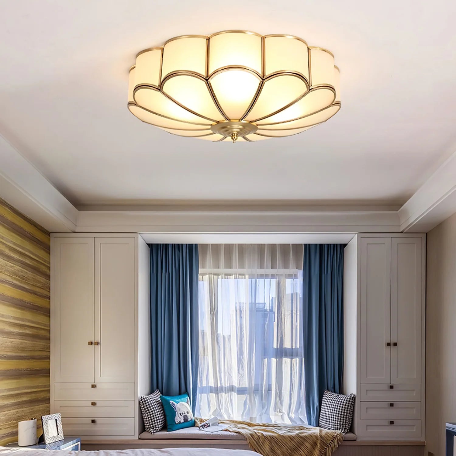 Elegant FloraBeam Glass Ceiling Light