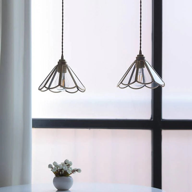 Nordic Style Vintage Brass Pendant Light