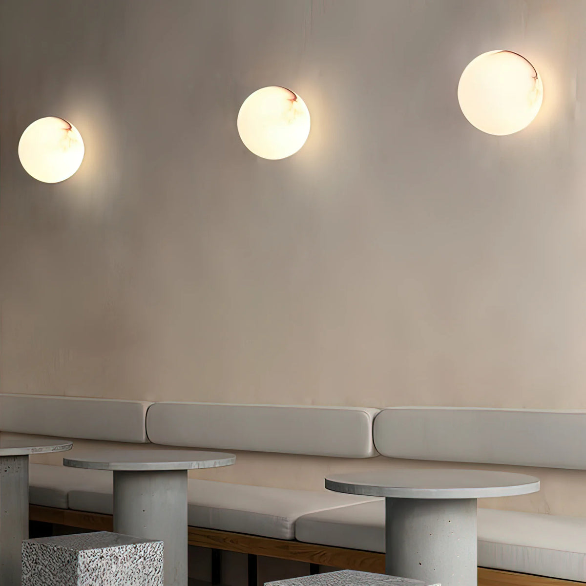 Alabaster Globe Wall Light