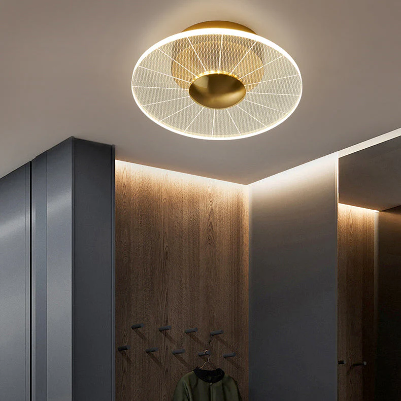 Glarefusion Modern Geometric Grain Ceiling Light