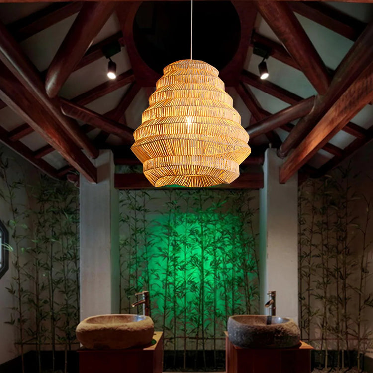 Retro swirl bambus pendel