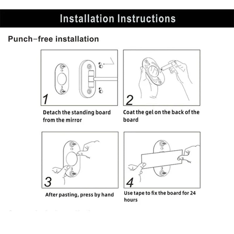 Vægmonteret Foldespejl LED Lys