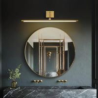 Luxe Brass & Walnut Linear Wall Light