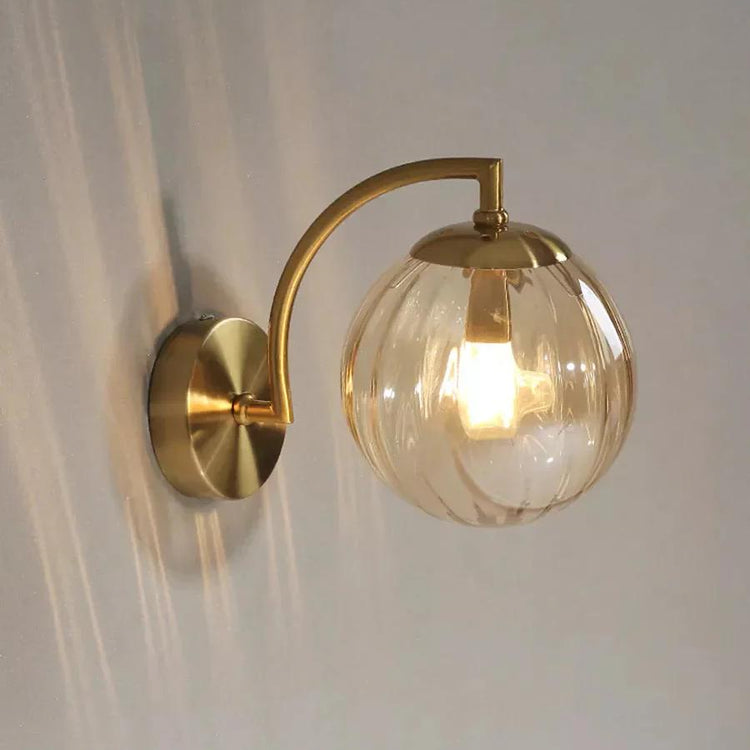 Farvet vandmelon glas væglampe