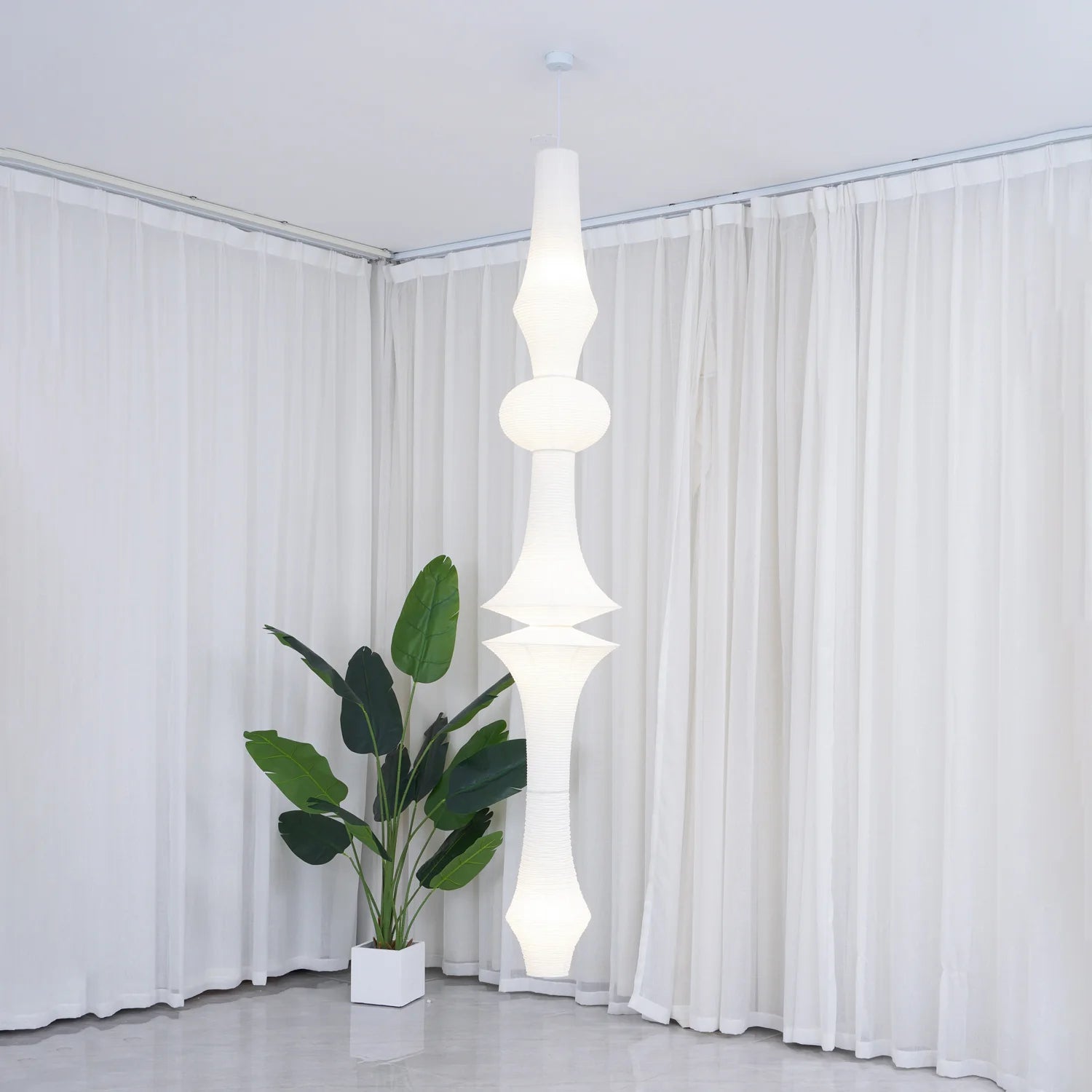 Lampada a sospensione Kumo Washi